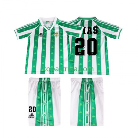 Billiga Fotbollströjor Real Betis Tomas Olias 20 Retro Barn Hemma tröja 1996 1997 Kortärmad